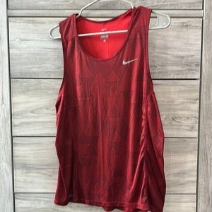 Red Nike Dri Fit Running Tank Medium